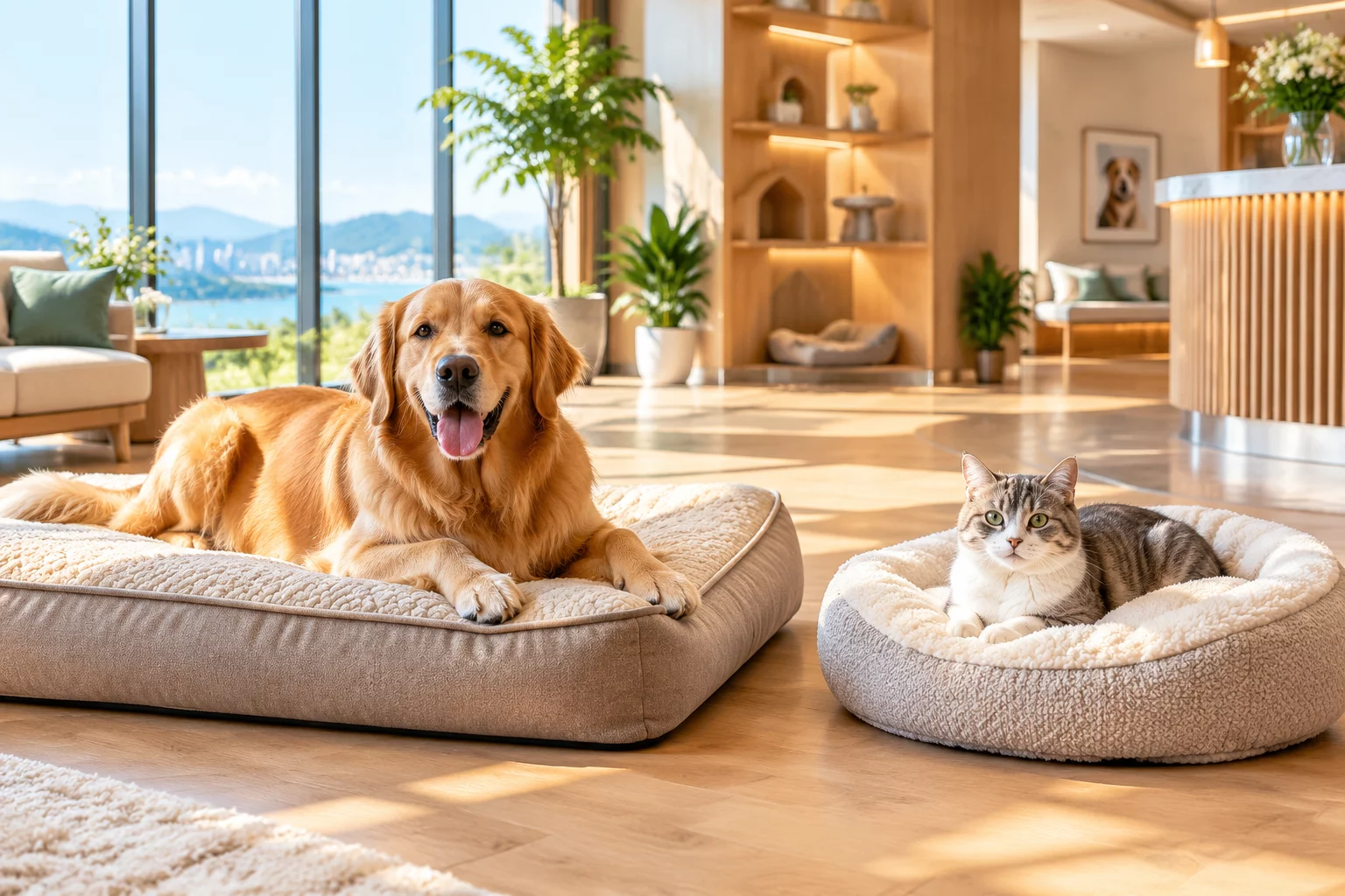 Vector icon of a comfortable pet bed